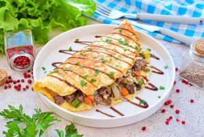 Омлет с рисом по-корейски Омлет с рисом по-корейски