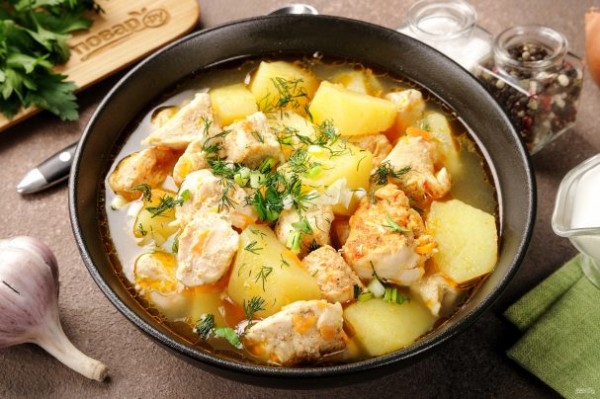 Курица с картофелем и морковью Курица с картофелем и морковью