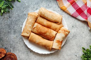 Блинчики с куриной грудкой Блинчики с куриной грудкой