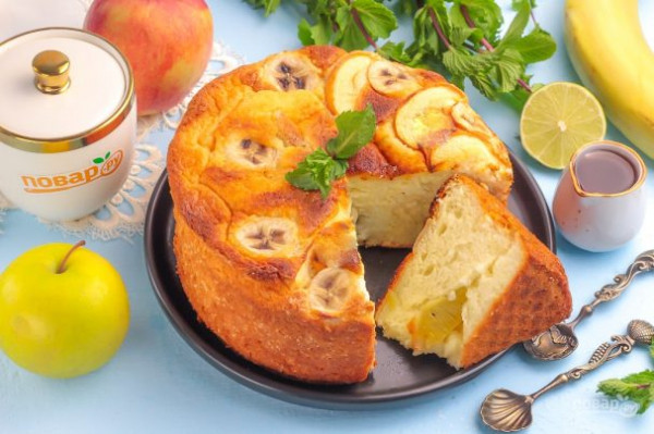 Безумно вкусный и простой пирог с фруктами Безумно вкусный и простой пирог с фруктами
